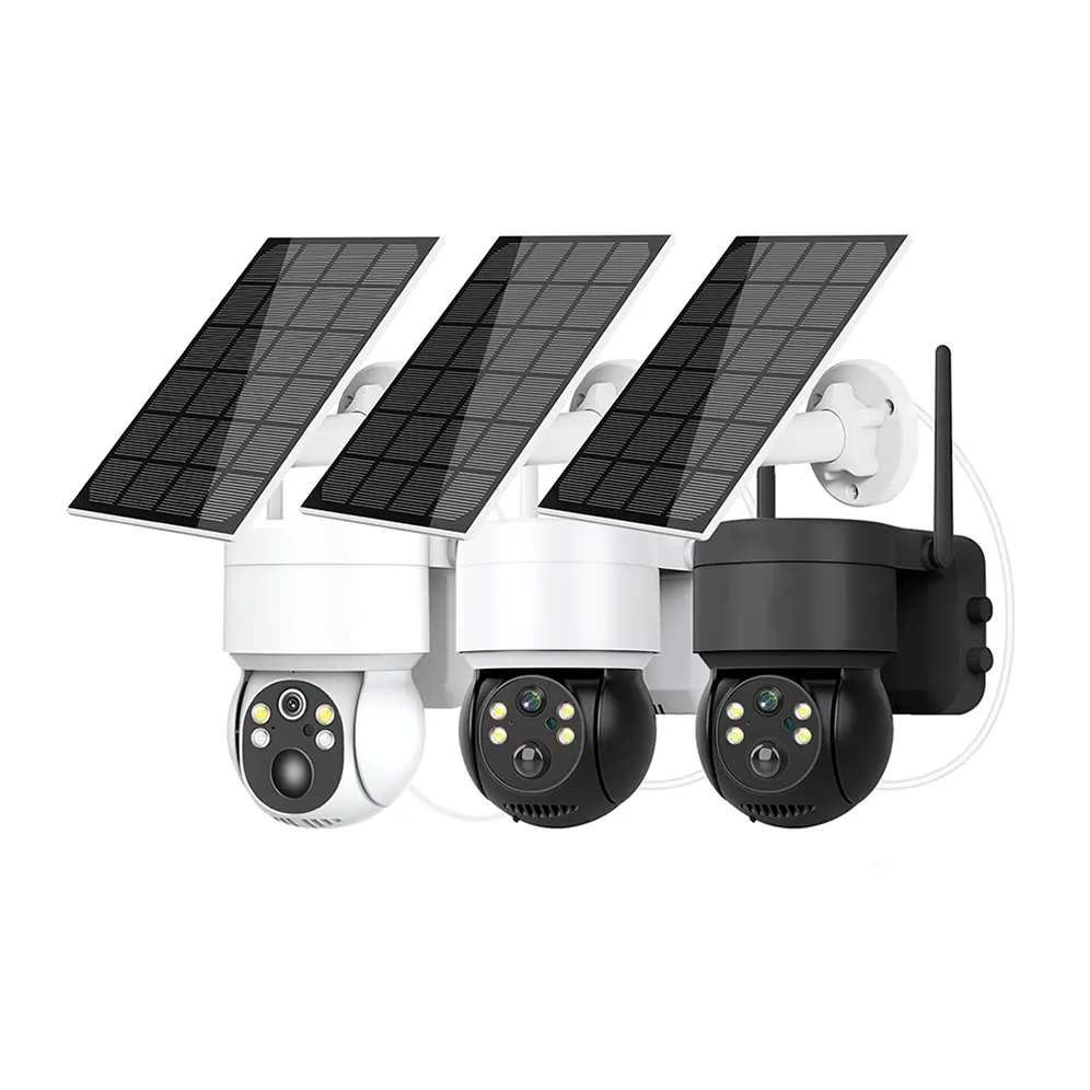 HD 지능형 태양 에너지 경보 PTZ 카메라 4G 야간 투시경 지원 양방향 대화
