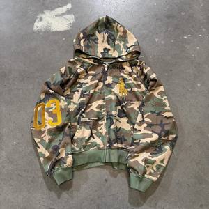 Custom 100% Cotton French Terry Hoodie and Jogger Set Men's <b>Camouflage</b> Digital Printing Embroidery Streetwear Tracksuit For Men - Product Image 2