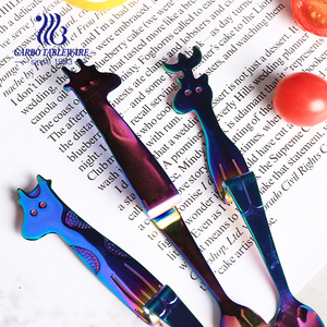 Cuchara colgante de acero inoxidable para café, té, postre multicolor para agitar bebidas, Bar, cucharas - Product Image 3