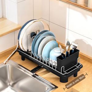 Escurridor de Platos Multifuncional, Resistente al Óxido, Moderno, de Hierro, <span class=keywords><strong>Estrecho</strong></span>, con Estante de Almacenamiento, Ahorra Espacio, Sin Tornillos - Product Image 2