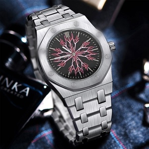 Người Đàn Ông Của Phong Cách Mới Thạch Anh Analog Xem Cho Người Đàn Ông Thể Thao Không Thấm Nước & Thời Trang Với Thép Không Gỉ Ban Nhạc Gốc Và Thân Cây Mô Hình Quay Số - Product Image 2