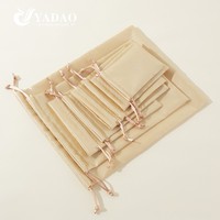 Pochette à bijoux en tissu de haute qualité YADAO avec cordon de serrage, logo personnalisé pour l'emballage de bagues, colliers, bracelets et boucles d'oreilles