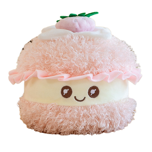 8-Inch Simulation Dessert Plush Toy Cake <b>Macaron</b> Bread and for Swiss Roll Doll for Grab Machine Use - Product Image 1