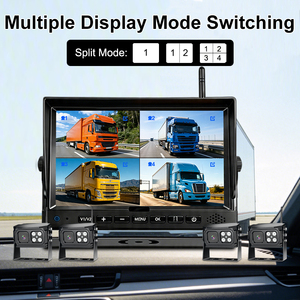 <b>Car</b> Security 7 Inch DVR Monitor Wireless Camera Kit Night Vision 4CH Bus Truck <b>Trailer</b> Backup System YB-Wireless-M05-4 7 Inch HD - Product Image 3