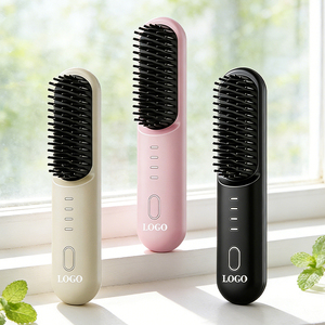 <span class=keywords><strong>Brosse</strong></span> lissante sans fil avec ions négatifs, portable pour la maison et les voyages - Product Image 1