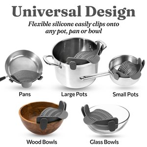 Colador de Silicona de Alta Calidad para Pasta, Clip de Silicona Ajustable, Plegable, Colador de Olla de Cocina, <span class=keywords><strong>Escurridor</strong></span> de Silicona - Product Image 2