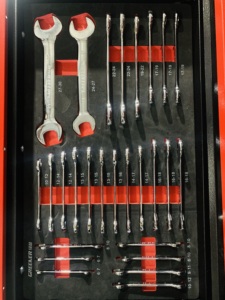 Ensemble d'outils de réparation automobile en acier inoxydable, clé <span class=keywords><strong>à</strong></span> cliquet, douilles multifonctions, boîte <span class=keywords><strong>à</strong></span> outils combinée, étui rigide OEM - Product Image 2