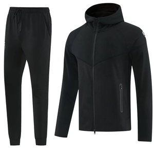 Survêtements de football en gros avec capuche, en Spandex/Polyester 220g, toutes saisons, chauds, fermeture éclair intégrale, vente directe usine - Product Image 5
