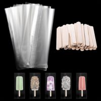 Emballage alimentaire en plastique transparent personnalisé pour glaces, moule pour emballage, sachet pour sucettes glacées avec fermeture