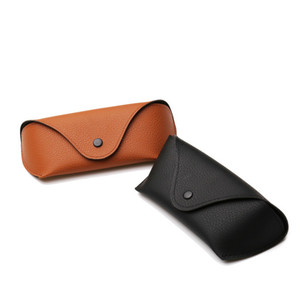 Étuis à lunettes en cuir PU couverture pour lunettes de soleil femmes étui à lunettes hommes boîte à lunettes de lecture avec boucle en métal étuis à lunettes - Product Image 5