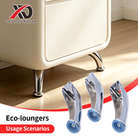 Pata de Mueble Metálica XD, Perfil Curvo, Acabado Brillante, Placa Multitalles, Pie Protector para Sofá, Mueble de TV, Aparador, Cama, OEM/ODM