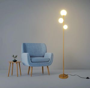 TSINYE personnalisé créatif salon salle à manger lampadaire or chaud chambre fer blanc galle boule lampadaire maison moderne - Product Image 1