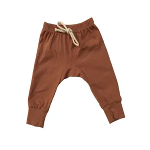 Comfy Neugeborenen Baby Rippen Hosen Unisex Jungen Kordelzug Harem Hosen