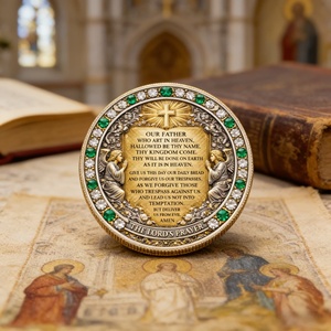 Pièce de monnaie commémorative religieuse 3D en gros, la Reine du Ciel, Prière du Seigneur, pièce de collection pour la dévotion et les cadeaux - Product Image 4