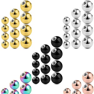 Bolas de repuesto de acero inoxidable para joyería corporal, cuentas roscadas, cuentas con punta, extremos de cuentas - Product Image 2