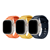 Correa de Reloj de Silicona Suave Ultra Ancha con Diseño de Orificios Transpirables Louver 2024 para Apple Watch Series 8 9 10 11 Ultra 2