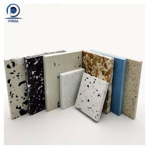 Prima Personnalisable Haut de Gamme Artificielle Terrazzo Pierre Rustique Particule Forme Solide Surface Feuille Blazing Marbre Hôtels Planchers - Product Image 4