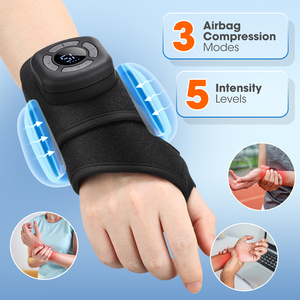 Draadloze verwarmingsvibratie airbag massage handwikkelriem luchtdruk polsmassageapparaat draadloze warme compressie handmassageapparaat - Product Image 3