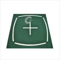 Fournisseur d'usine, tapis de frappe de golf d'intérieur multi-usages GSM vert/blanc, 1,5 m x 1,5 m, 30 mm d'épaisseur