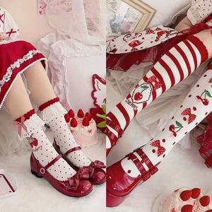 Calcetines de media pantorrilla estilo japonés de verano para mujer, con lazo de encaje y lunares, transpirables, que absorben el sudor, para jóvenes de 18 a 40 años - Product Image 4