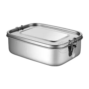 Nieuwe 2024 Roestvrijstalen 304 Compartimenten Bento Box Lunchbox Food Pot Met Deksel En Afneembaar Paneel Voor De Mens