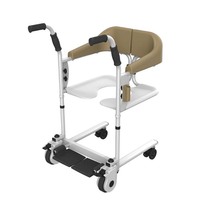 Commode Wheelchair with Toilet Transfer Bath Chair for Elderly