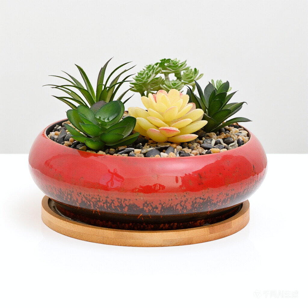 8 pouces avec base d'emballage, 1 paquet - rouge