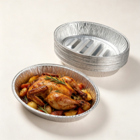 Barquette rectangulaire jetable en aluminium de 7200 ml avec couvercle en PP, qualité alimentaire, pour four à micro-ondes et barbecue