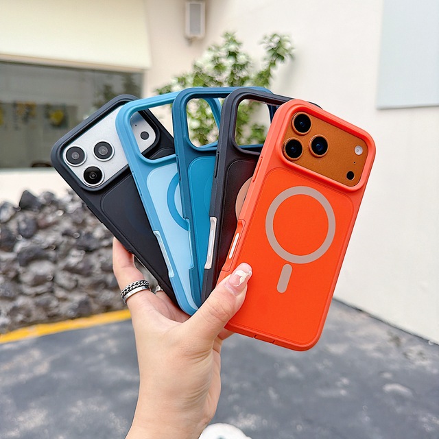 Shockproof 360 Protection Magnetic Mobile Phones Cover for IPhones 17 Pro Max Defend Acrylic Phone Case with AI Camera Button