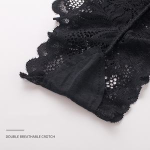 Tanga de Encaje Elástico sin Alas con Diseño Clásico de Mariposa y Tirantes Cruzados de Cintura Baja para Mujer - Product Image 4