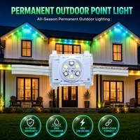Guirlandes lumineuses LED RGBW 48V à changement de couleur, 150ft 200ft 300ft, 6 points lumineux, UCS2904, IP68, étanches, pour éclairage extérieur permanent de Noël