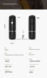 Machine à café électrique portable, machine à capsules expresso <span class=keywords><strong>rechargeable</strong></span>, machine à café chauffante, mini machine à café - Product Image 3