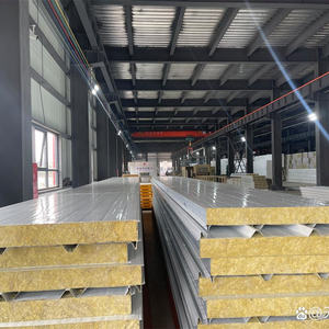 Panel Sándwich de Lana de Roca Ignífugo, Material Aislante para Construcción, Precio Económico, para <span class=keywords><strong>Cubierta</strong></span> de Techo - Product Image 2