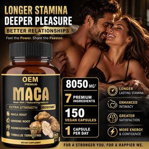 Cápsulas de Raíz de Maca Orgánica Vorx Biotech con Polvo de Raíz de Maca, Suplemento Herbal Masculino, Potenciador de Energía Diaria - Product Image 1