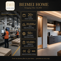 Buffet sur mesure pour toute la maison | Colonne blanche + tiroir en charbon de bois | Lumière flottante LED | Niche en marbre | OEM B2B