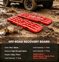 Planches de traction robustes en nylon 10 tonnes (2 pièces) antidérapantes pour le sauvetage hors route, idéales pour le sable, la boue, la neige, les SUV et les véhicules 4x4