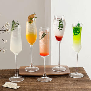 Cristaux étincelants de haute qualité de style Instagram pour flûtes et verres à cocktail, ensemble de design moderne fait à la <span class=keywords><strong>main</strong></span> - Product Image 2
