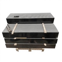 Dalles de granit noir pur de Chine, 18 mm d'épaisseur, surface polie, pour les marches de cuisine et de salle de bain de villa