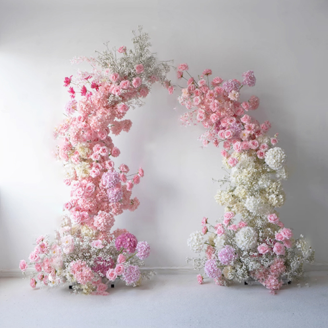 Most Popular Artificial Flower Arch Graduation Wedding Arch Artificial Flowers for Wedding Backdrop Decor