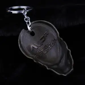 मूवी बहाल दृश्य एलियंस शिकारी AVP चाबी का गुच्छा विदेशी रानी आंकड़ा चाभी के छल्ले पुरुषों कुंजी सामान उपहार