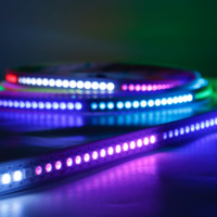 Tira de Luces LED RGB Direccionables WS2815/SK6812, 30/60/96/144 LED/m, Programables por USB, Control Remoto, IP68, Impermeables, Flexibles