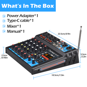 Demao-<span class=keywords><strong>Mezclador</strong></span> de audio estéreo mini USB PARA KARAOKE profesional, amplificador de potencia de <span class=keywords><strong>DJ</strong></span> para streaming, <span class=keywords><strong>YouTube</strong></span> de audio de depuración, 2017 - Product Image 2