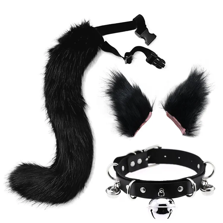 Manufacturer Direct Sales Comfortable Fox Wolf Headband And Tail Ears Cat Headband And Tail Set