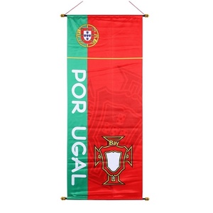 Drapeaux d'équipe - Pays-Bas, Portugal, <span class=keywords><strong>Brésil</strong></span>, France - Longue décoration murale en soie satinée - Product Image 2