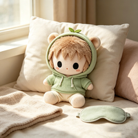 Poupée en coton personnalisée K-pop Star, taille mini, broderie 3D, motif facial, jouet en tissu cousu main, personnage, peluche souvenir OEM pour fans