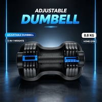 Cadeau de fitness : haltères réglables 5-en-1 avec base de rangement, haltères à réglage rapide de 5 à 25 lb pour la salle de sport à domicile