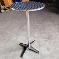 Table de bar moderne en aluminium table pliante de cocktail en acier inoxydable