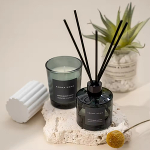 Diffuseur de parfum en verre carré de luxe Aikun 100 ml, diffuseur de parfum sans flamme à base de plantes essentielles pour hôtel et usage domestique - Product Image 4