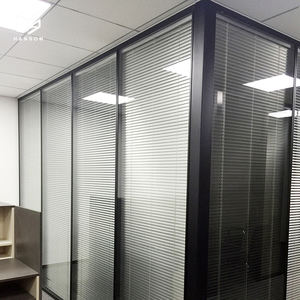 <span class=keywords><strong>Cloison</strong></span> de bureau de style moderne, portable, armoire murale <span class=keywords><strong>en</strong></span> verre avec stores, panneau de bois, pièce modulaire intérieure <span class=keywords><strong>amovible</strong></span> - Product Image 6