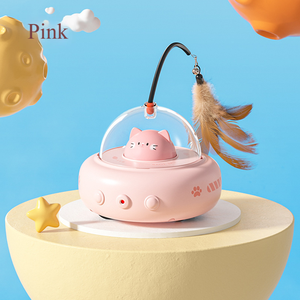 电动玩具懒猫棒羽毛红外激光防刮自动避障UFO逗猫棒 - Product Image 5